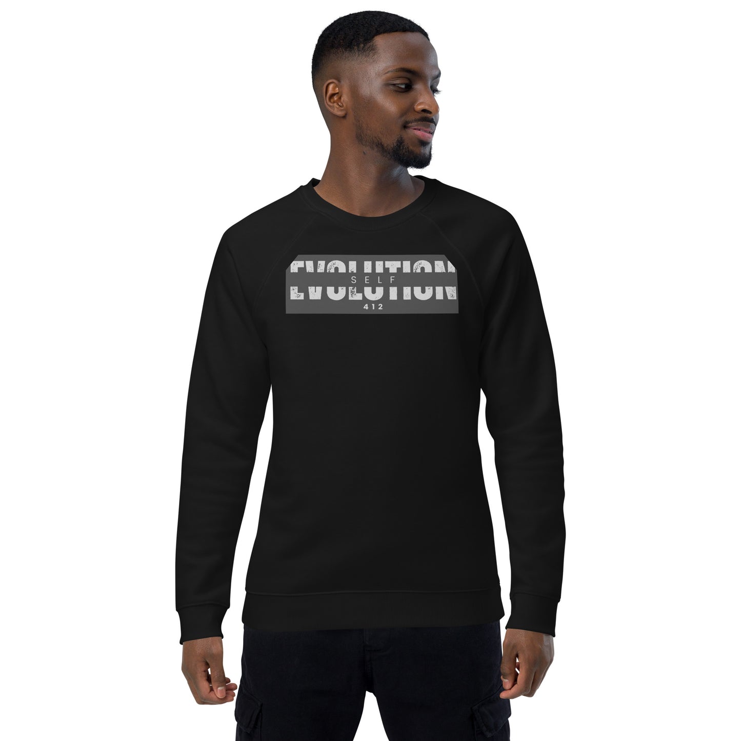 Unisex organic raglan sweatshirt