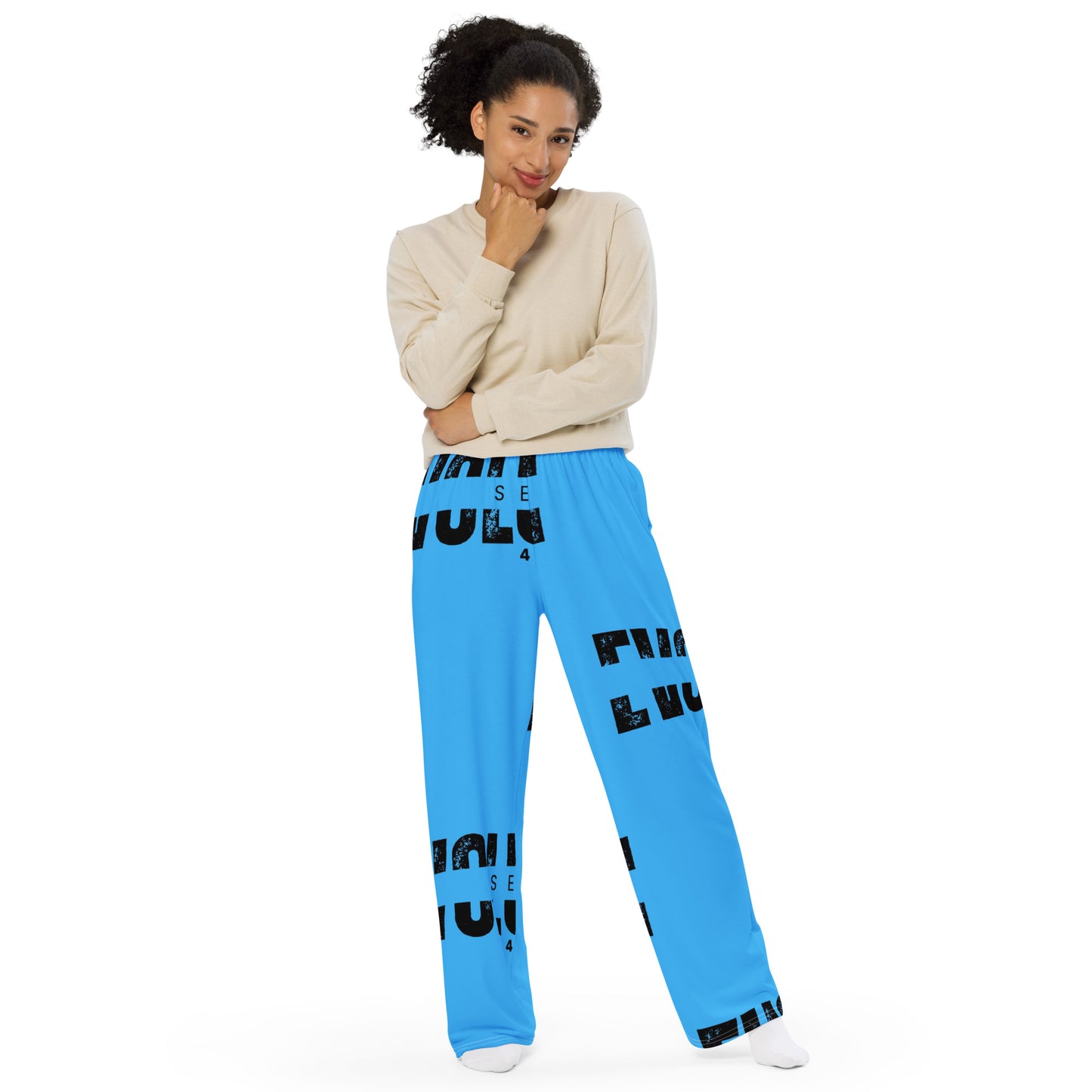 All-over print unisex wide-leg pants