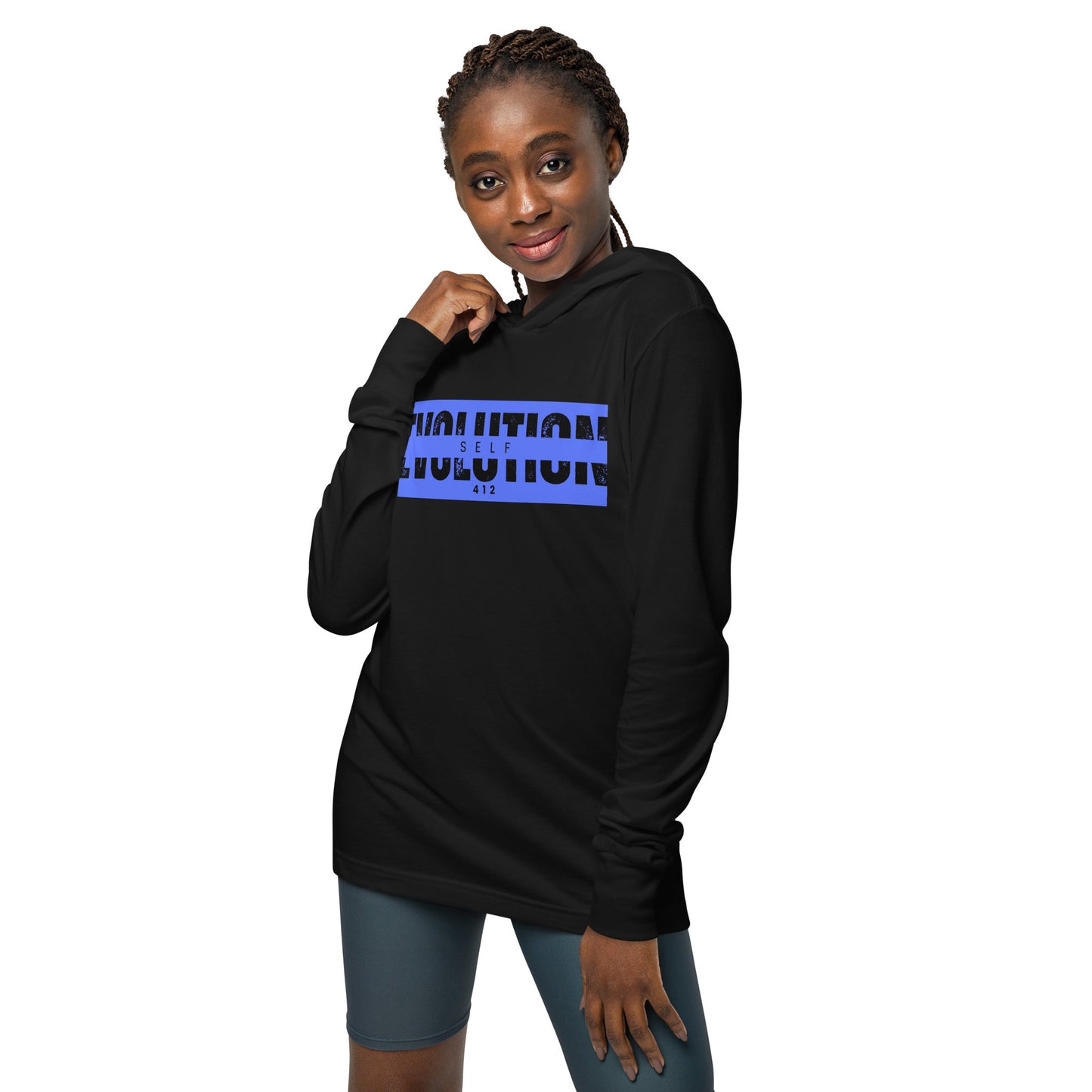 Hooded long-sleeve tee