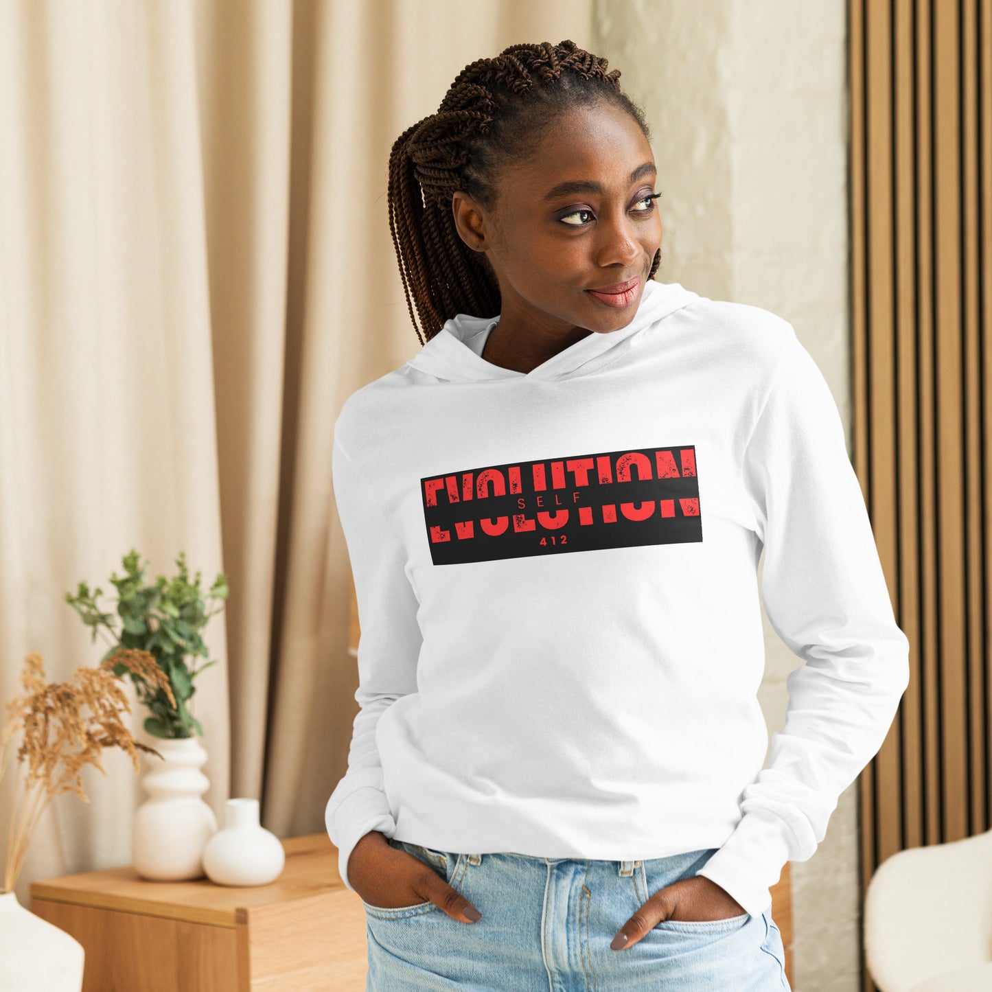 Hooded long-sleeve tee