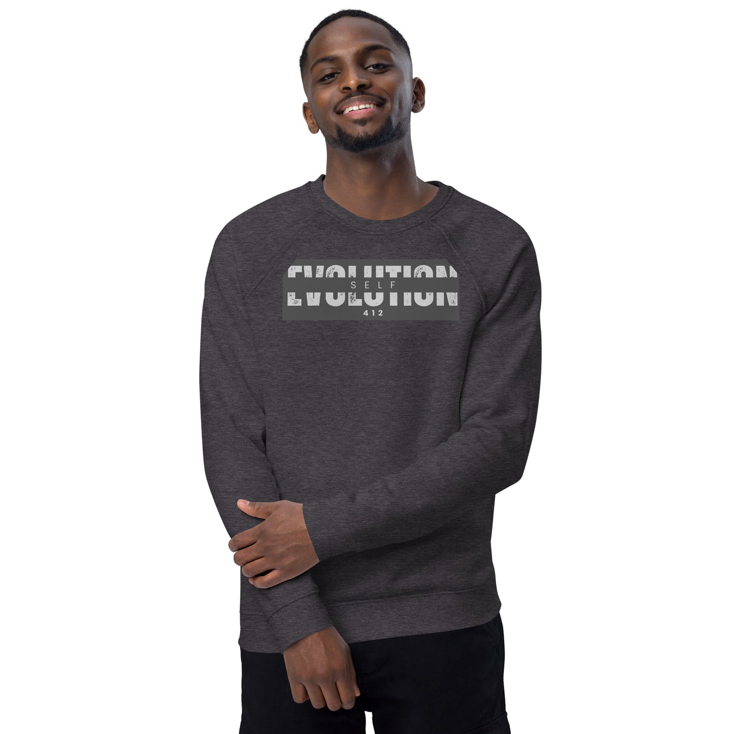 Unisex organic raglan sweatshirt
