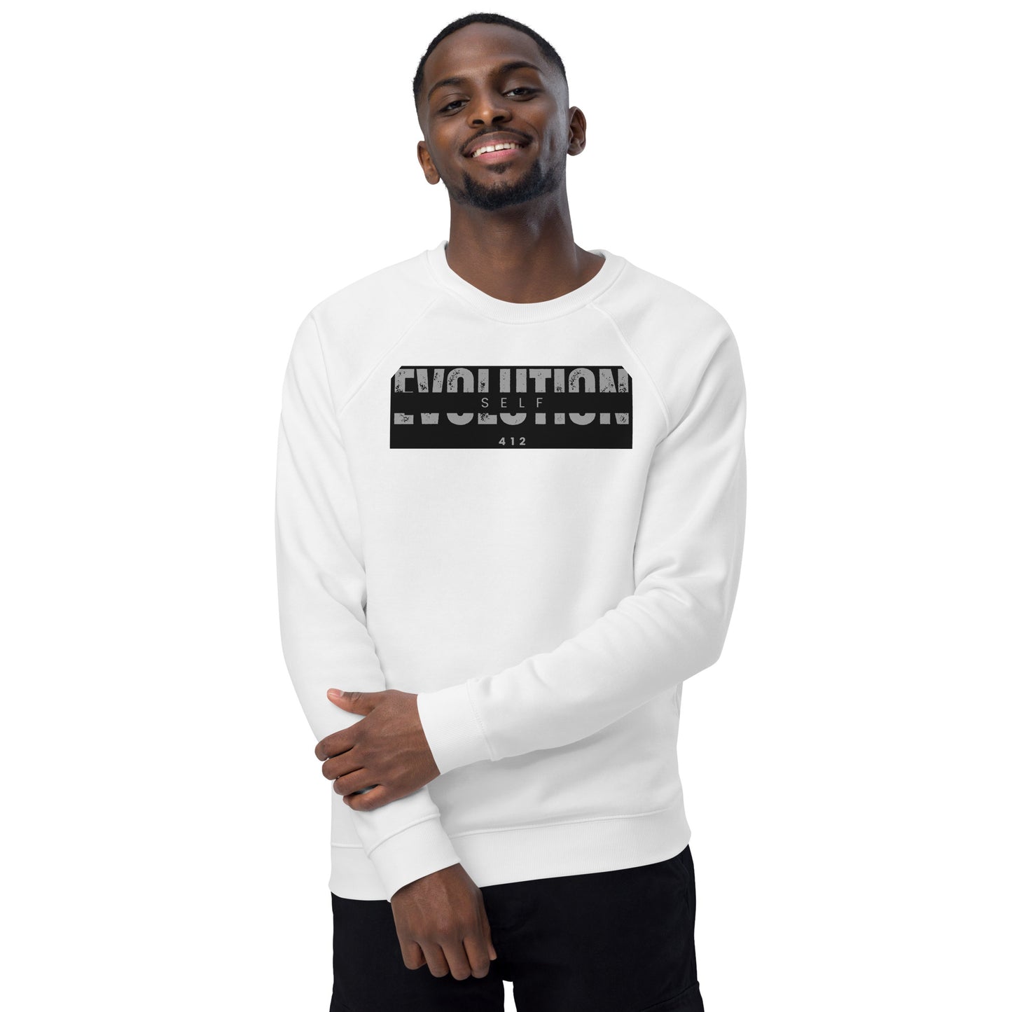 Unisex organic raglan sweatshirt