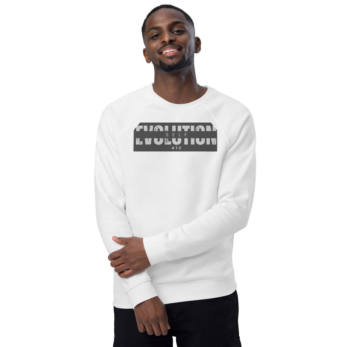 Unisex organic raglan sweatshirt