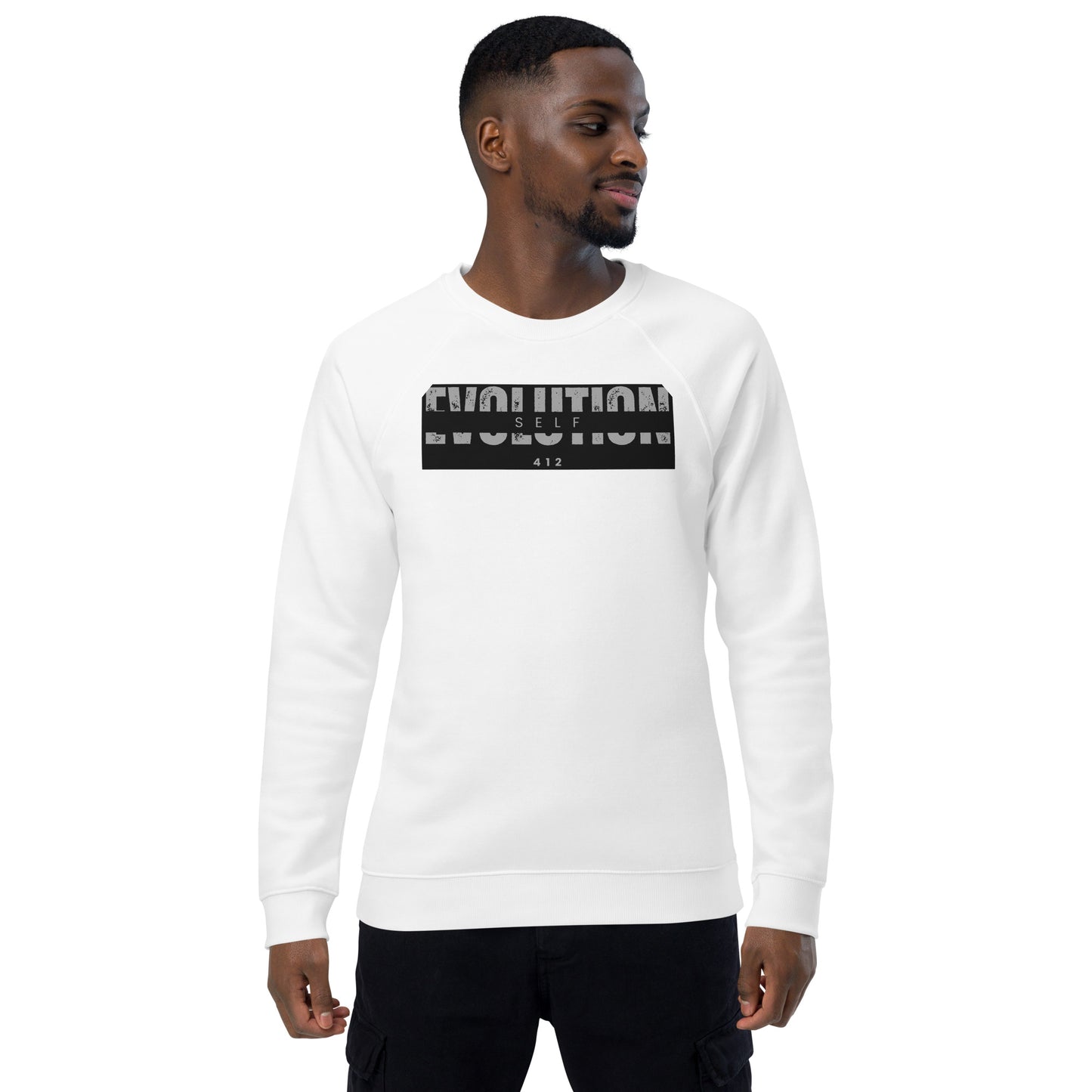 Unisex organic raglan sweatshirt
