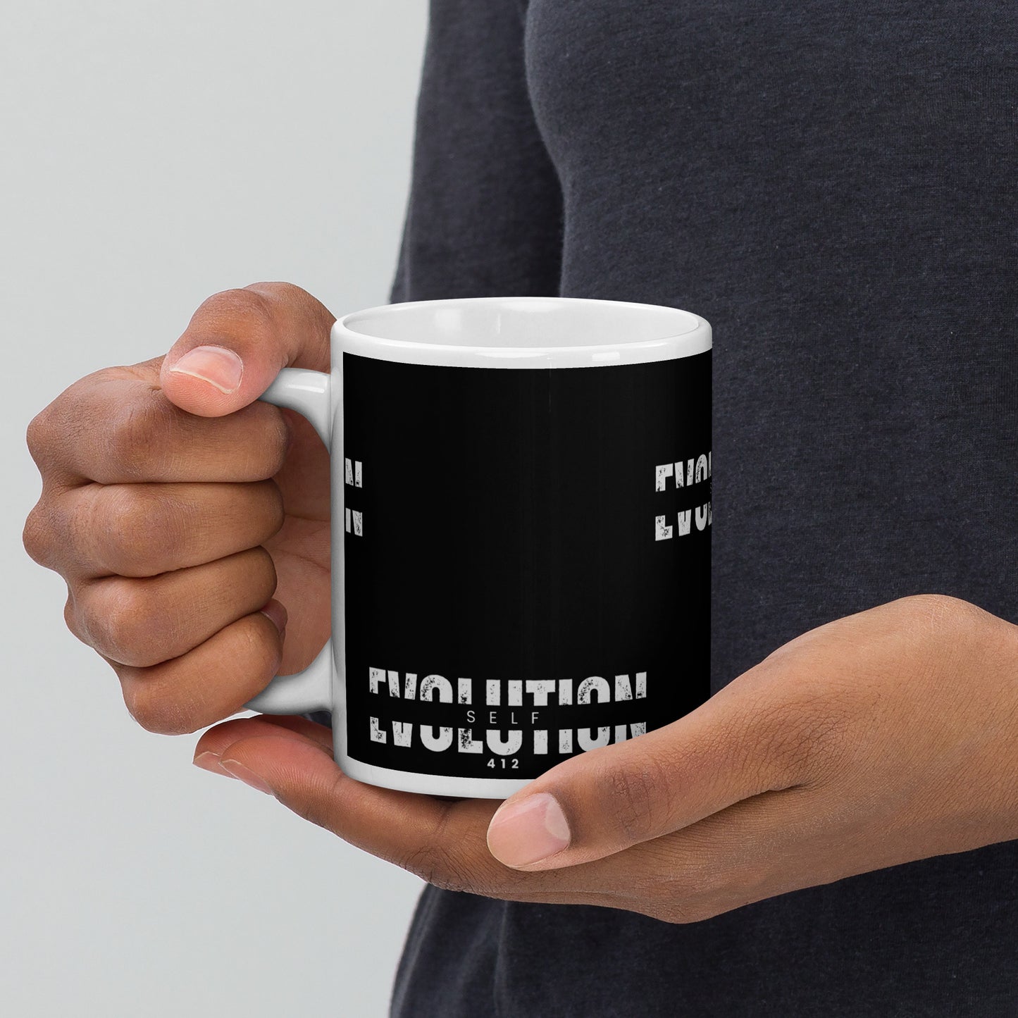 White glossy mug