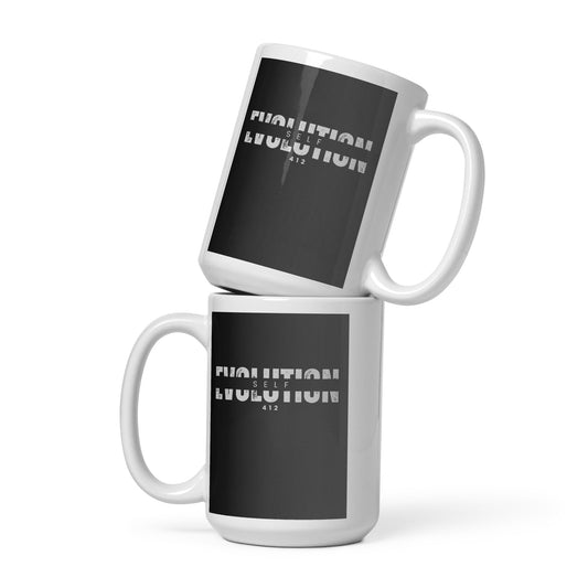 White glossy mug