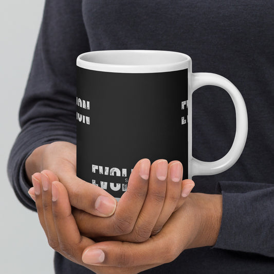 White glossy mug