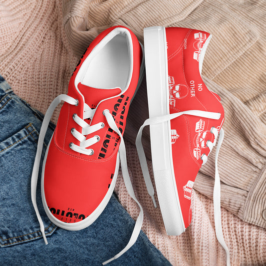 Women’s lace-up canvas shoes